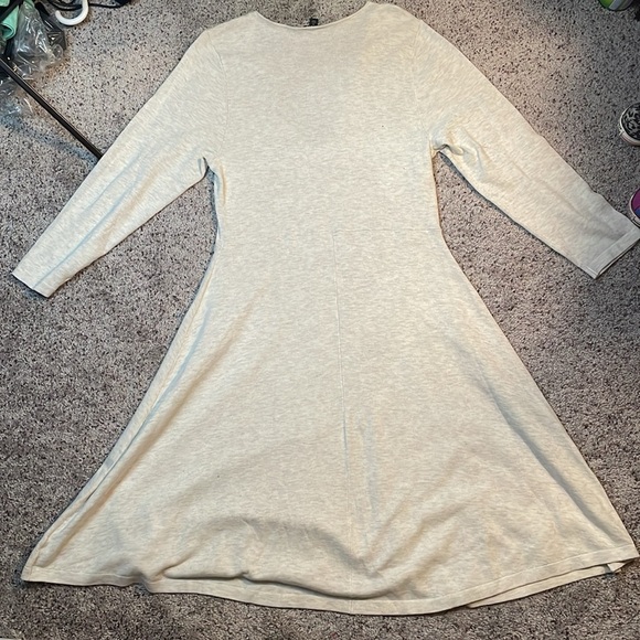 Torrid Lattice Sweater Knit Dress Oatmeal Size 1 - Picture 5 of 7